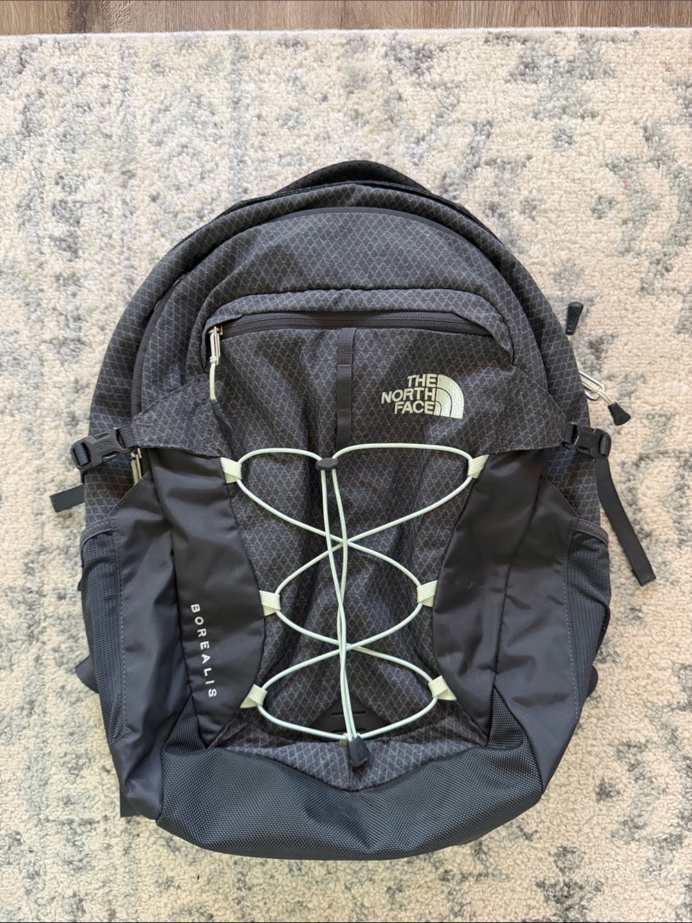 The North Face Men's Gray and Mint Borealis Backpack